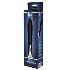 Черный вибромассажер MAGIC DIAMOND THRUSTER - 13 см.