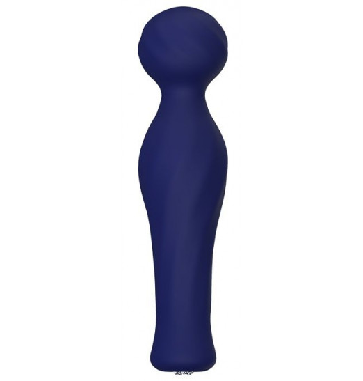 Синий вибромассажер KRATOS - 17 см.