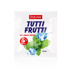 Пробник гель-смазки Tutti-frutti со вкусом мяты - 4 гр. Пробник гель-смазки Tutti-frutti со вкусом мяты - 4 гр.