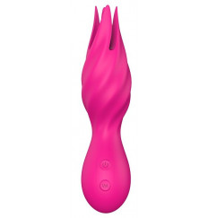 Розовый клиторальный стимулятор FLUTTERING TULIP - 14,5 см.