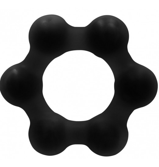 Черное эрекционное кольцо No.82 Weighted Cock Ring