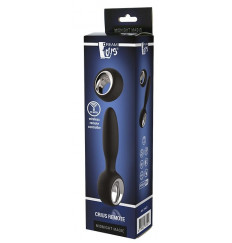 Черный анальный вибромассажер CRIUS REMOTE - 9,5 см.