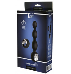 Черный анальный вибромассажер DIONE REMOTE - 16 см.