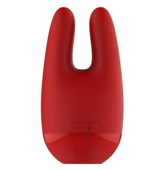 Красный клиторальный стимулятор HEBE - 10,6 см.