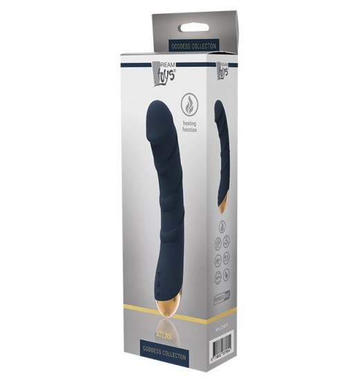 Синий вибромассажер ATLAS - 17 см. Синий вибромассажер ATLAS - 17 см.