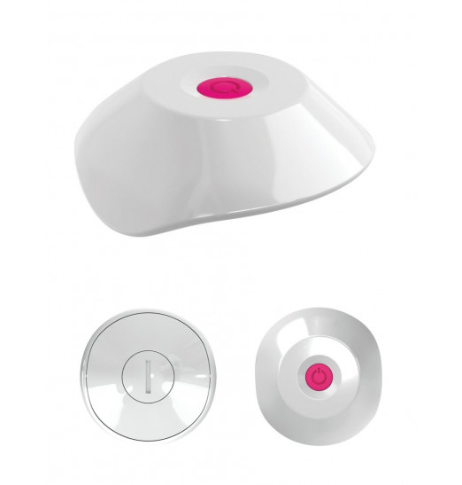 Розовый вибромассажер со сменной присоской Wall Banger Deluxe - 19 см.