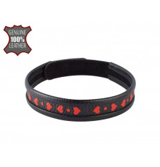 Черный ошейник-чокер с красными сердечками