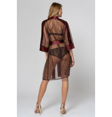 Воздушный пеньюар с атласной отделкой