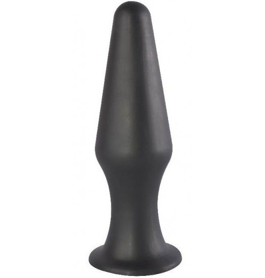Черная коническая анальная пробка - 10,6 см. Черная коническая анальная пробка - 10,6 см.