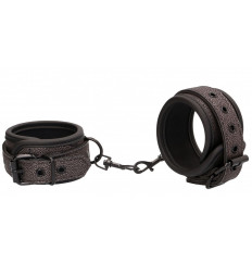 Серые наручники Elegant Hand Cuffs на карабинах