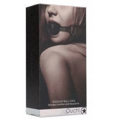 Серый кляп-шарик Elegant Ball Gag