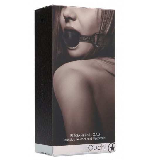 Серый кляп-шарик Elegant Ball Gag