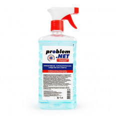 Универсальная антисептическая жидкость Problem.net в флаконе с распылителем - 1 л. Универсальная антисептическая жидкость Problem.net в флаконе с распылителем - 1 л.