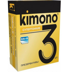 Супертонкие презервативы KIMONO - 3 шт. Супертонкие презервативы KIMONO - 3 шт.