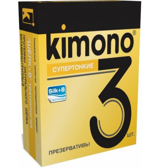 Супертонкие презервативы KIMONO - 3 шт.