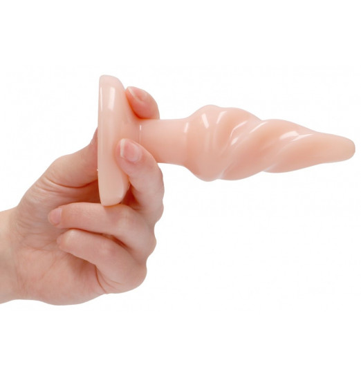 Телесная витая анальная пробка Rounded 5 Inch - 12,7 см.