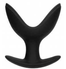 Черная анальная пробка-эспандер Split 4 - 8,5 см.