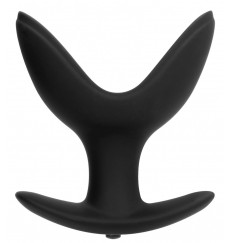 Черная анальная пробка-эспандер Split 6 - 10,5 см.