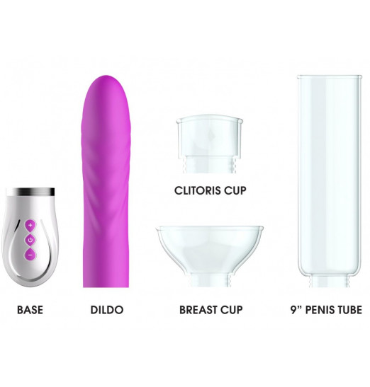 Фиолетовый набор Twister 4 in 1 Rechargeable Couples Pump Kit
