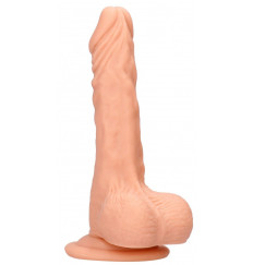 Телесный фаллоимитатор Realistic Dildo With Balls - 23 см.