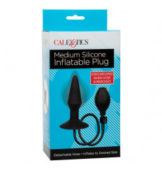 Расширяющаяся анальная пробка со съемным шлангом Medium Silicone Inflatable Plug - 10,75 см.