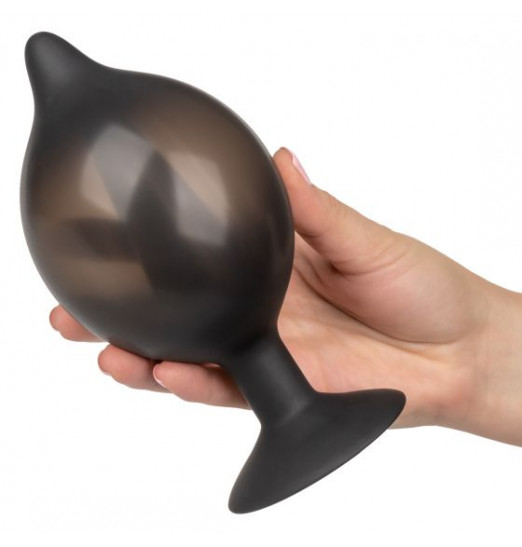 Расширяющаяся анальная пробка со съемным шлангом Large Silicone Inflatable Plug - 13,25 см.