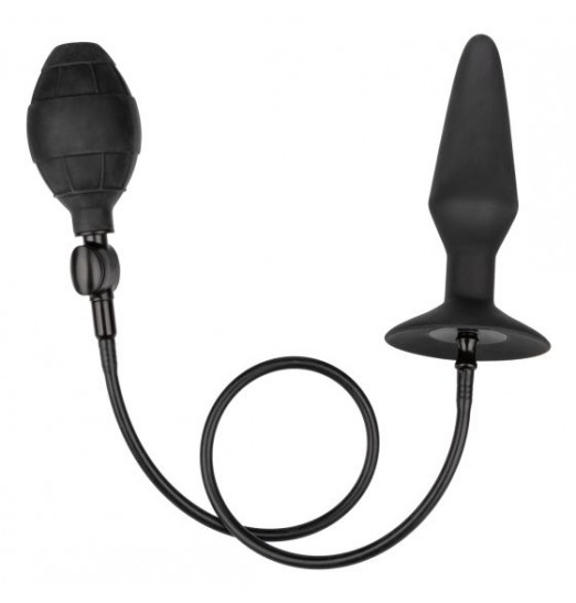 Расширяющаяся анальная пробка со съемным шлангом Large Silicone Inflatable Plug - 13,25 см.