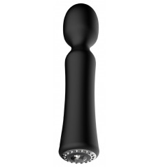 Черный универсальный массажер Wand Pearl - 20 см.