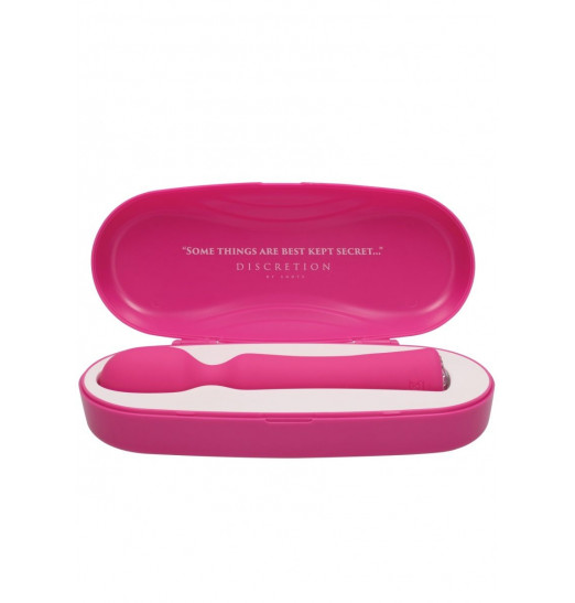 Розовый универсальный массажер Wand Pearl - 20 см.