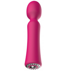 Розовый универсальный массажер Wand Pearl - 20 см.