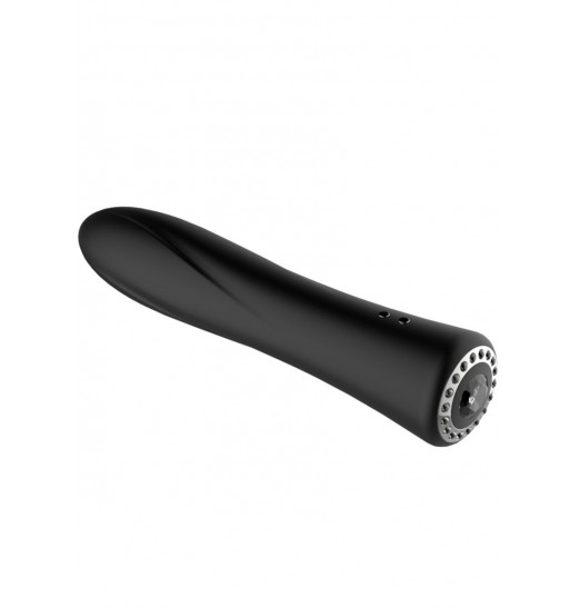 Черный классический вибромассажер Jewel - 19,5 см. Черный классический вибромассажер Jewel - 19,5 см.