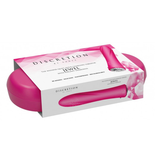 Розовый классический вибромассажер Jewel - 19,5 см. Розовый классический вибромассажер Jewel - 19,5 см.