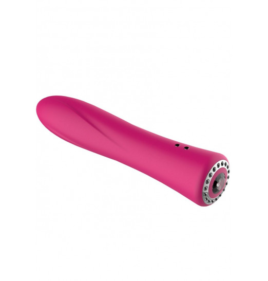 Розовый классический вибромассажер Jewel - 19,5 см. Розовый классический вибромассажер Jewel - 19,5 см.