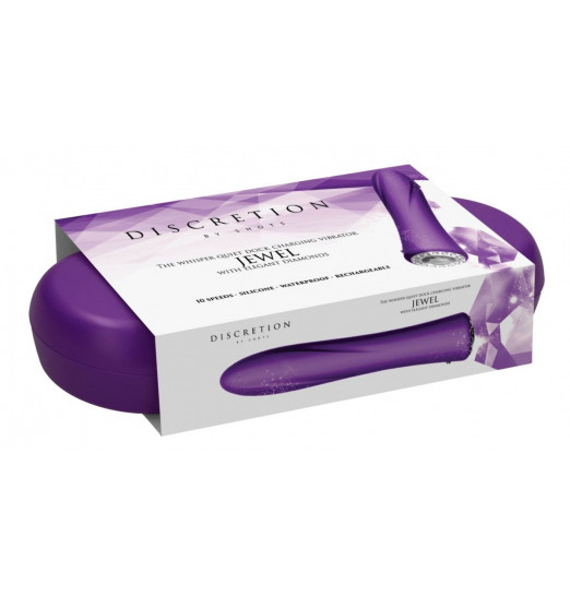 Фиолетовый классический вибромассажер Jewel - 19,5 см. Фиолетовый классический вибромассажер Jewel - 19,5 см.