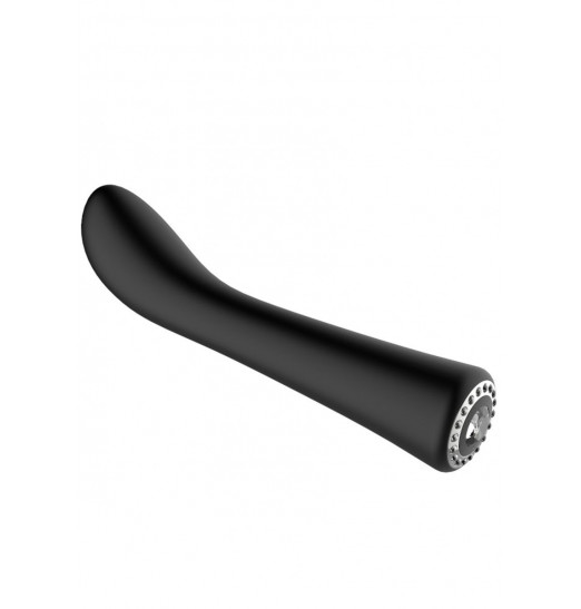 Черный вибромассажер для точки G Glimmer - 20,5 см.