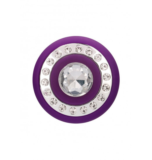 Фиолетовый вибромассажер для точки G Glimmer - 20,5 см.