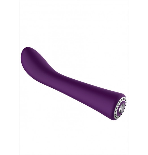 Фиолетовый вибромассажер для точки G Glimmer - 20,5 см.