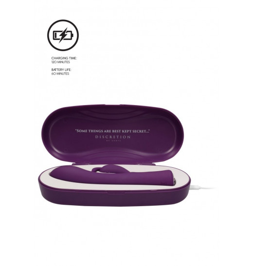 Фиолетовый вибромассажер-кролик Lux - 20 см.