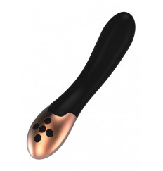 Черный вибратор Posh с функцией нагрева - 20 см.