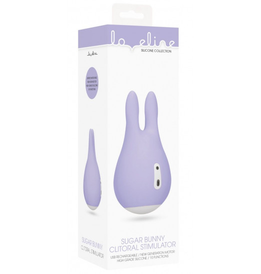 Фиолетовый клиторальный стимулятор Sugar Bunny - 9,5 см. Фиолетовый клиторальный стимулятор Sugar Bunny - 9,5 см.