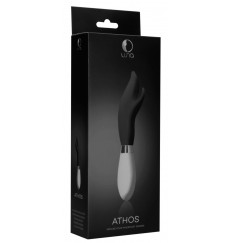 Черный вибратор-кролик Athos - 22 см.