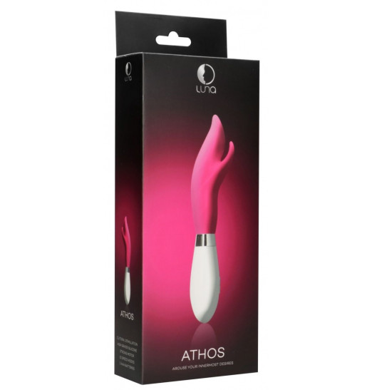 Розовый вибратор-кролик Athos - 22 см.