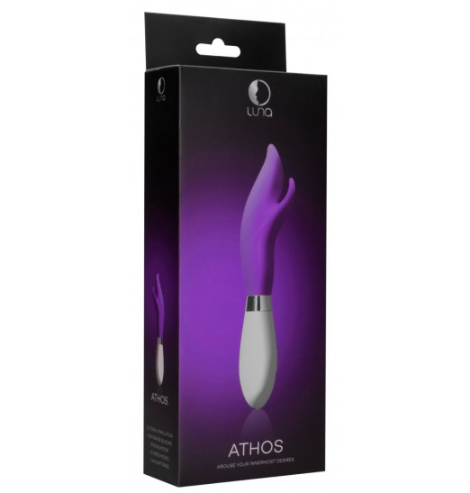 Фиолетовый вибратор-кролик Athos - 22 см.