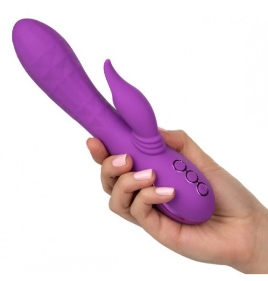 Фиолетовый вибратор-кролик Valley Vamp - 21,5 см.