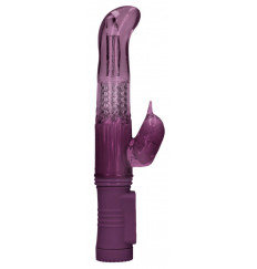 Фиолетовый вибратор-кролик Rotating Dolphin - 23 см.