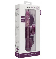 Фиолетовый вибратор-кролик Rotating Beetle - 22 см.