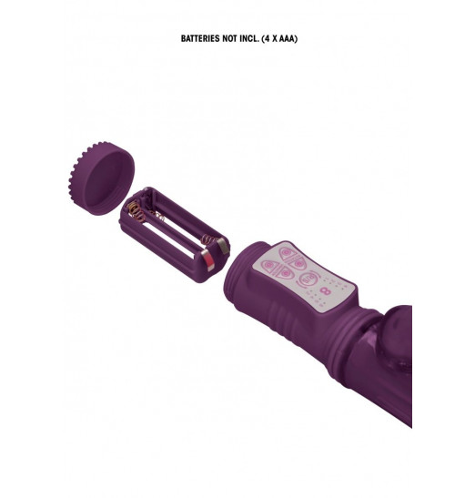 Фиолетовый вибратор-кролик Rotating Beetle - 22 см.