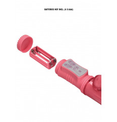 Розовый вибратор-кролик Rotating Bubbles - 23,2 см.