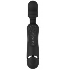 Черный универсальный массажер Silicone Massage Wand - 20 см.