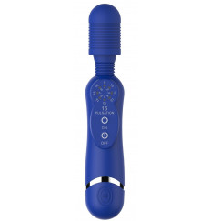 Синий универсальный массажер Silicone Massage Wand - 20 см.